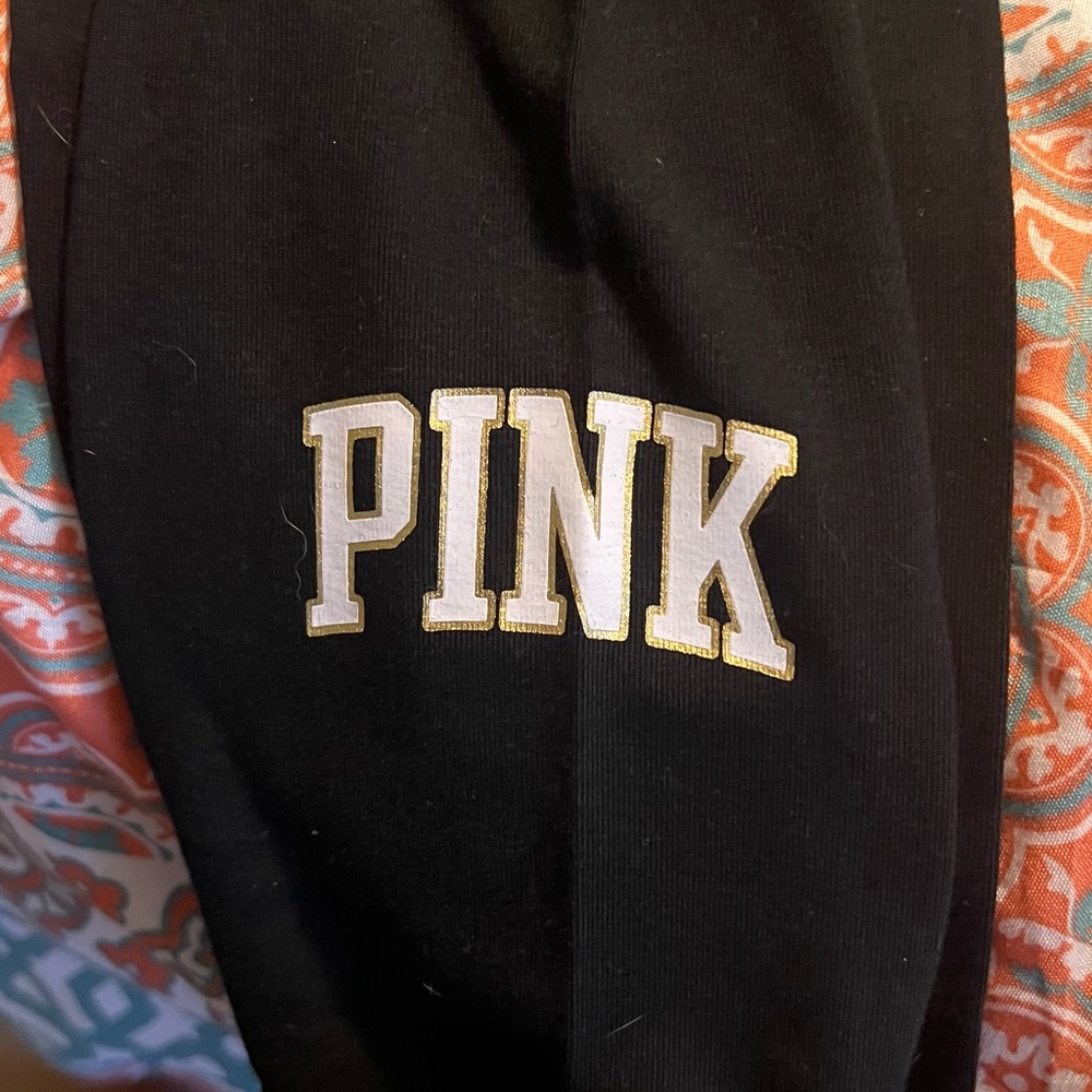 Pink black stretch pants BRAND NEW